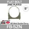 5" Flat Bolt Exhaust Clamp Zinc Plated FB-5ZN