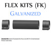 FK-518G 5" x 18" Galvanized Flex-Pipe Kit 2 Clamps Included FK-518G