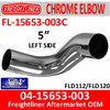 04-15653-003C Freightliner Chrome Left Exhaust Elbow FL-15653-003C