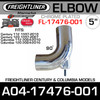 A04-17476-001 Freightliner Chrome Bolt On Elbow FL-17476-001C
