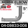 04-09833-006 Freightliner Aluminized 90 ID-OD Elbow FL-9833-006
