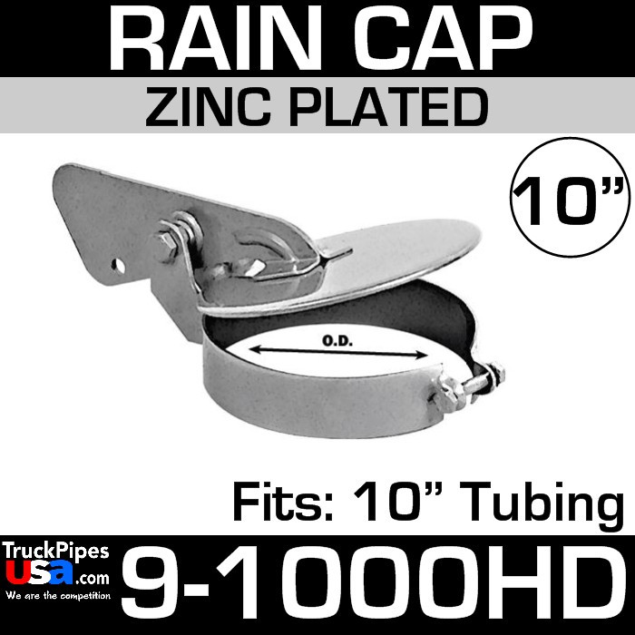 10" Exhaust Rain Cap Zinc Plated Steel 91000HD/RC1000