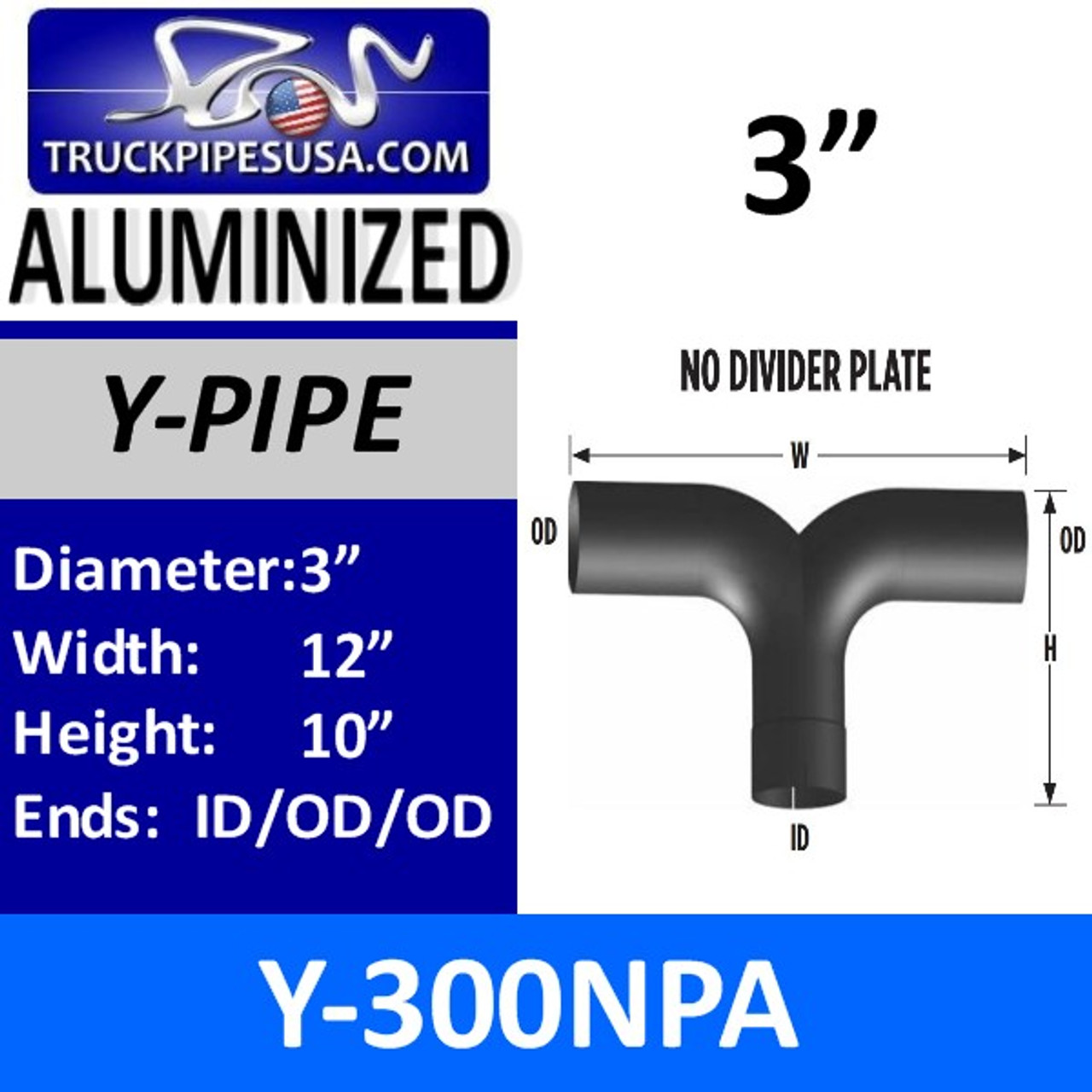 Universal 304 Stainless Steel Y-Pipe