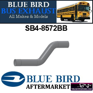 SB4-8572BB 4" 2 Bend Bluebird Bus Exhaust ID-OD ALZ