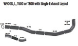 W900B L T600 T800 Single Exhaust