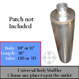 Universal End-In - Side Out Muffler