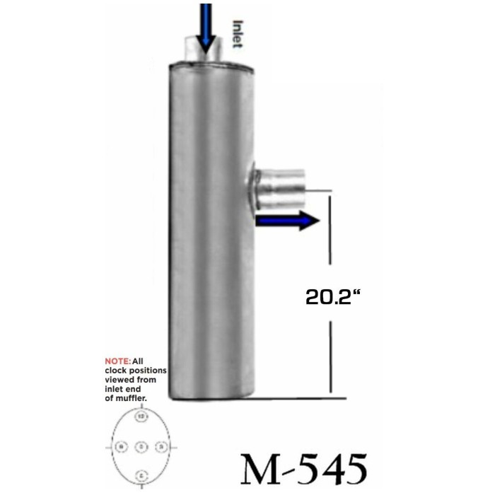 Grand Rock Exhaust M751 International 10" x 15" Oval Muffler 4" Inlet