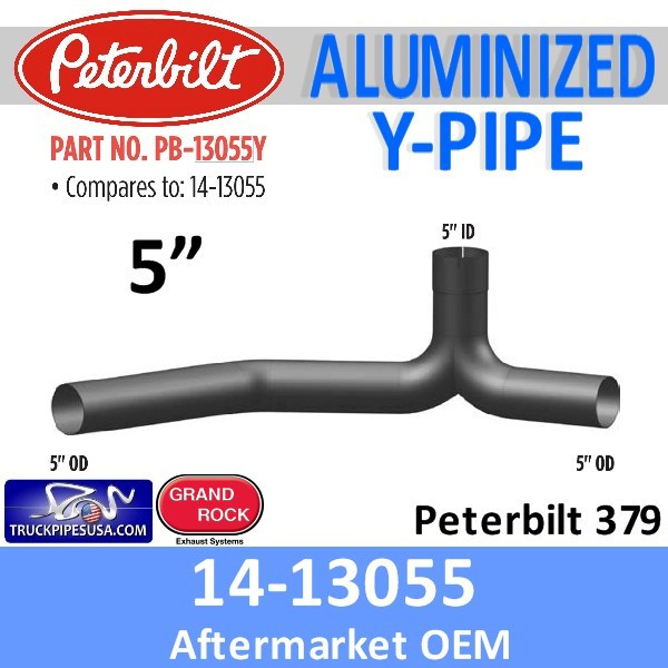 1413055 Peterbilt Exhaust 379 YPipe PB13055Y 14142400150