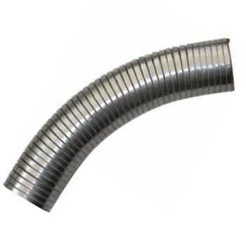 3.5" x 12" .015 Galvanized Exhaust Flex Hose G15-3512