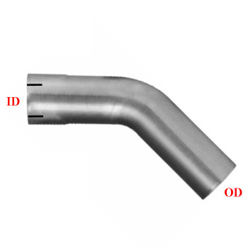 4" Exhaust Elbow 45 Degree 12" x 12" ID-OD Aluminized L445-1212A