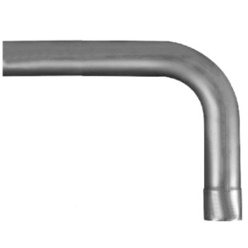 45 Degree Angle Elbow Pipe, Aluminized . Overall length 18, 4 Dia.