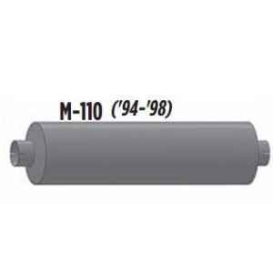 M-110 Type 1 Muffler 8.5" Round x 29.5" Body 3.5" IN 4" OUT 36" Overall