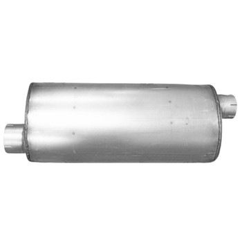 Type 2 Muffler for International 8.25" x 11.5" 3.5" IN - 4" OUT