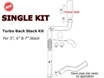 1994-97-Ford-7.3L-5-inch Single-Stack-Kit-Stack not Included 1994-97-Ford-7.3L-5-inch Single-Stack-Kit-Stack not Included