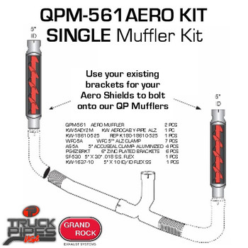 QPM-561 Aero Cab for Single Muffler Kit  5" x 61"  ID/OD