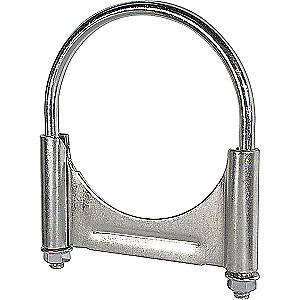 2.5" Round Bolt Single Saddle Exhaust Clamp- Zinc Plated RB-25ZN