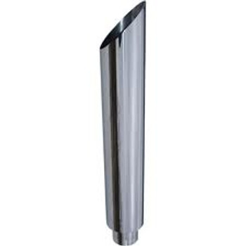 SP7-96EXC-5 7" x 96" Miter Cut Chrome Exhaust Stack Reduced to 5" ID