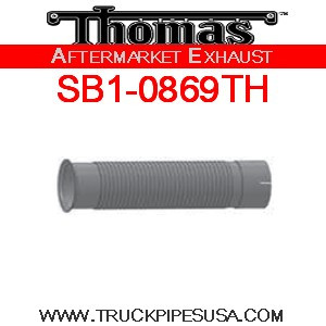 SB1-0869TH Thomas Bus Emission Pipe 4" X 12" Stainless