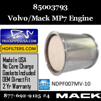 85003793 Volvo Mack DPF for MP7 Engine