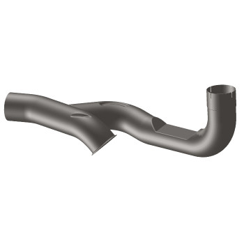 M66-7272-001 Peterbilt 389 Daycab Exhaust Elbow 409 SS