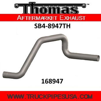 168947 Thomas Bus 4" 4 Bend Exhaust Pipe OD/OD Aluminized SB4-8947TH