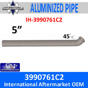 3990761C2 International 5" 45 Degree DPF Exhaust Pipe IH-3990761C2