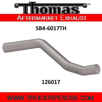 126017 Thomas Bus 4" 3-Bend Exhaust Pipe ID/ID Aluminized SB4-6017TH default