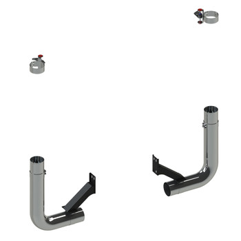 Peterbilt 589 8" Dummy Exhaust Kit for Weed Burner Exhaust By Lincoln Chrome