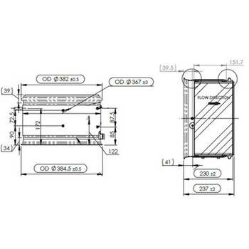 Cummins Diesel Particulate Filter 4394772 5418493-Dimensions
