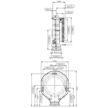 Cummins Paccar DOC Pancake Inlet-Dimensions