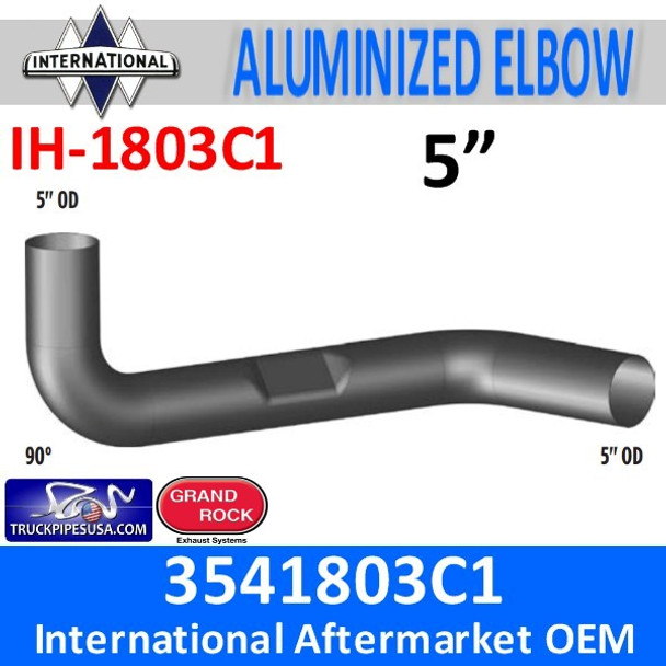 3541803C1 International Exhaust Elbow with Flat Area IH-1803C1