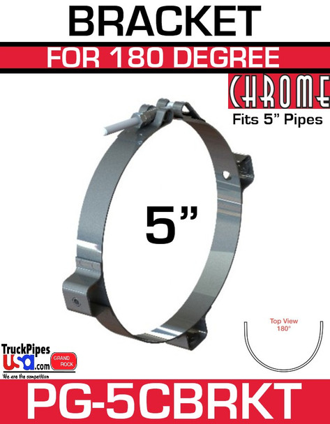 5" Chrome Heat Shield Bracket PG-5CBRKT