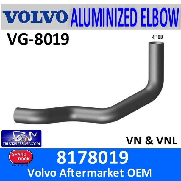 8178019 Volvo 4" Multi Bend Exhaust Elbow VG-8019