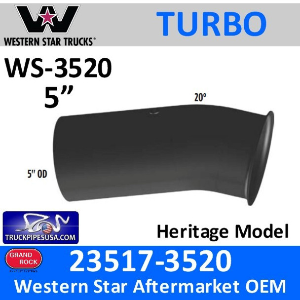 23517-3520 Western Star Heritage Model Turbo Exhaust Pipe