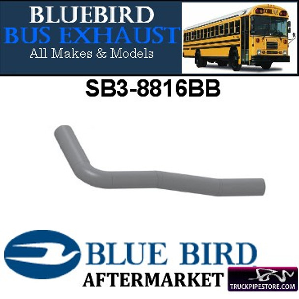 SB3-8816BB 3" 3 Bend Bluebird Bus Pipe OD-OD ALZ