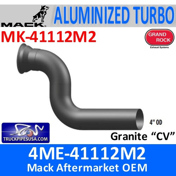 4ME-41112M2 Mack CV 4" OD Turbo Exhaust Pipe MK-41112M2