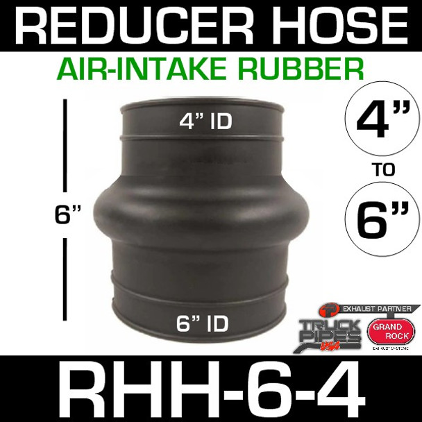 6" ID to  4" ID Rubber Reducer Hump Hose for Air Intake RHH-6-4