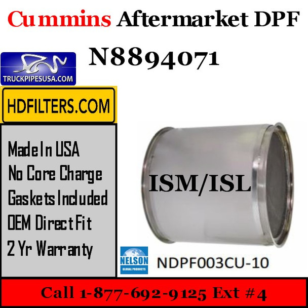 N8894071 Cummins ISM ISL Engine Diesel Particulate Filter DPF