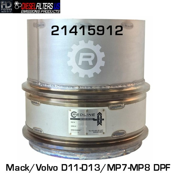 21415912 Mack/Volvo D11/D13/MP7/MP8 DPF (RED 52957)