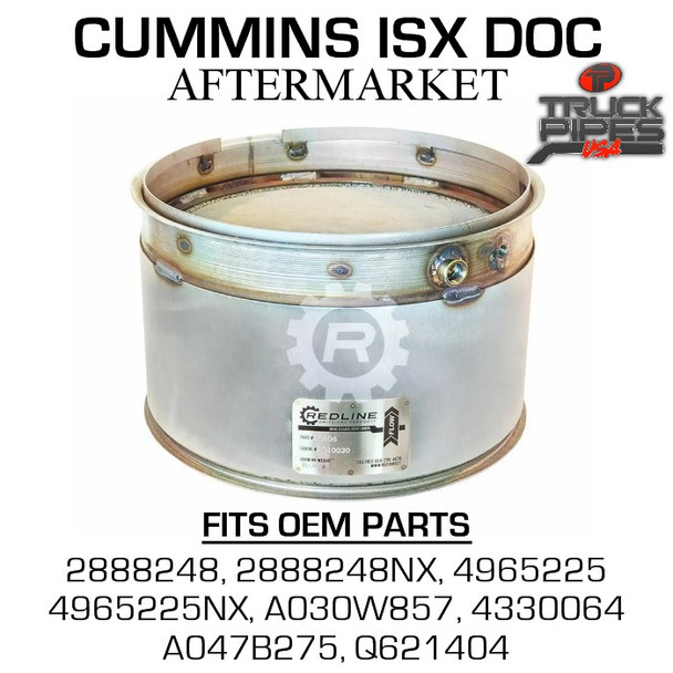 2888248NX Cummins ISX Diesel Oxidation Catalyst 58806