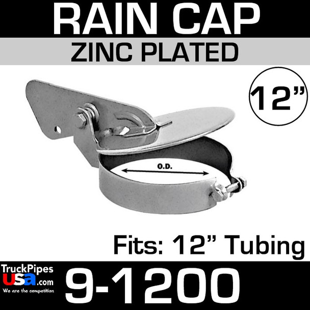 Universal 127mm Exhaust Rain Cap / Flap – 5" Stack Pipe Cover For Tractor, Lorry, Forklift