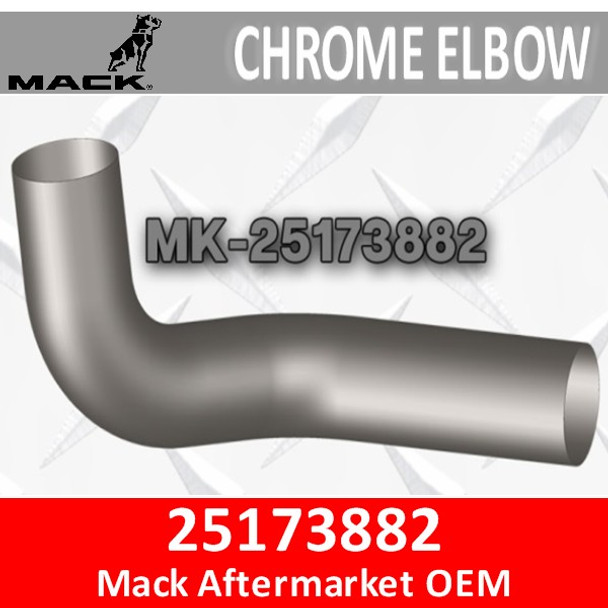 25173882 Mack CH & CL Chrome Exhaust Elbow MK-25173882C