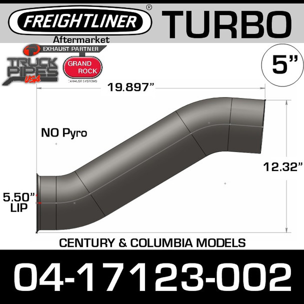 04-17123-002 Freightliner Turbo Exhaust with Pyro FL-17123-002