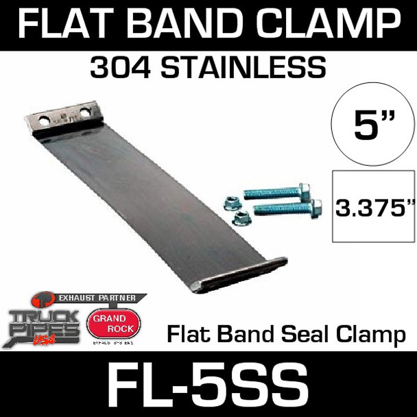 5" 304 Stainless Steel Flex-Seal Exhaust Clamp FL-5SS