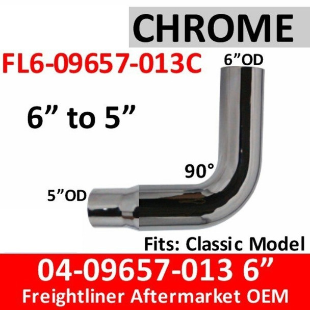 Freightliner Classic Chrome Exhaust Elbow 6" reduced to 5"