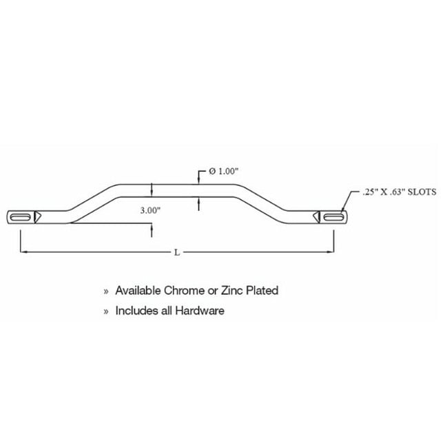24" Stainless Steel Grab Handle