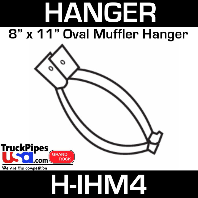 8" x 11" Oval HD Muffler Hanger International 1986 and up