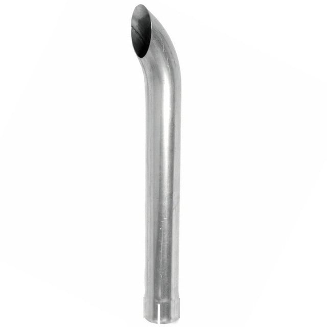 Second image of the product 3" x 18" Curved Top ID Aluminized Exhaust Stack Pipe K3-18EXA
