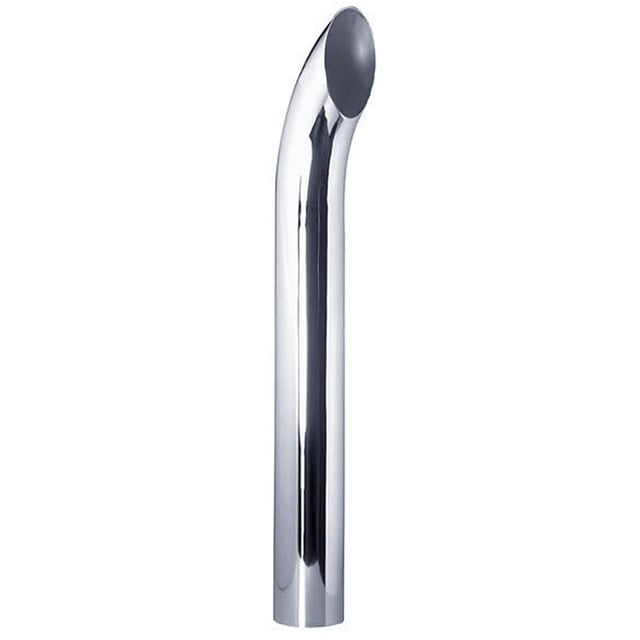 3.5" x 36" Curved Top OD Chrome Exhaust Stack Pipe K35-36SBC