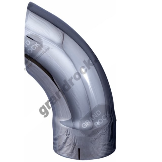 5" x 12" Curved Top ID Chrome Exhaust Tip K5-12EXC